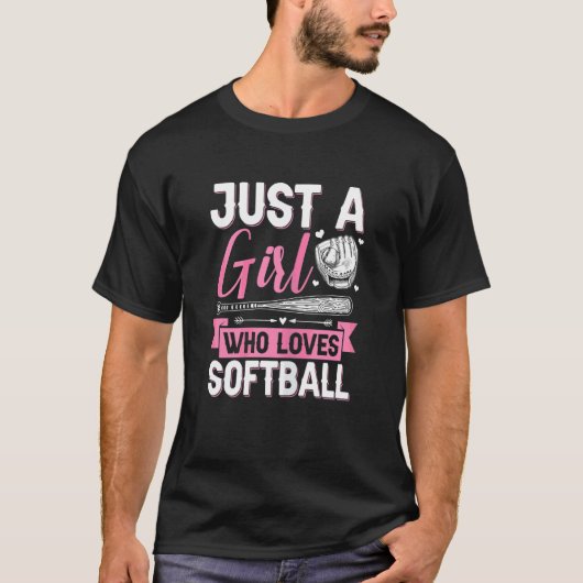 ソフトボールグラフィック女子ソフトボール棋士 Tシャツ (正面)