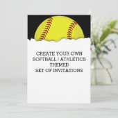 ソフトボールゲームをテーマにした招待状の作成 招待状 (スタンド正面)