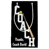 ソフトボールコーチこうもりとボール スモールペーパーバッグ (正面)