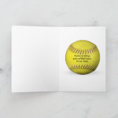 ソフトボールコーチサンキューカード カード (内部)