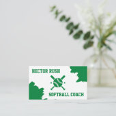 ソフトボールコーチ 名刺 (スタンド正面)