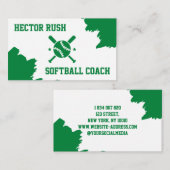 ソフトボールコーチ 名刺 (正面/裏面)