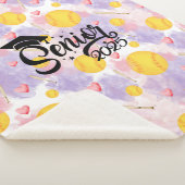 ソフトボールシニア卒業ギフトピンクハート シェルパブランケット (3/4)