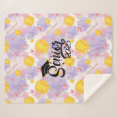 ソフトボールシニア卒業ギフトピンクハート シェルパブランケット (正面(横))