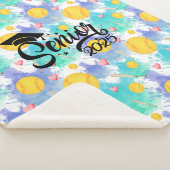 ソフトボールシニア卒業式ギフト水のカラスプラッシュ シェルパブランケット (3/4)