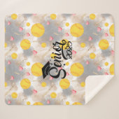 ソフトボールシニア卒業式ギフト水のカラスプラッシュ シェルパブランケット (正面(横))