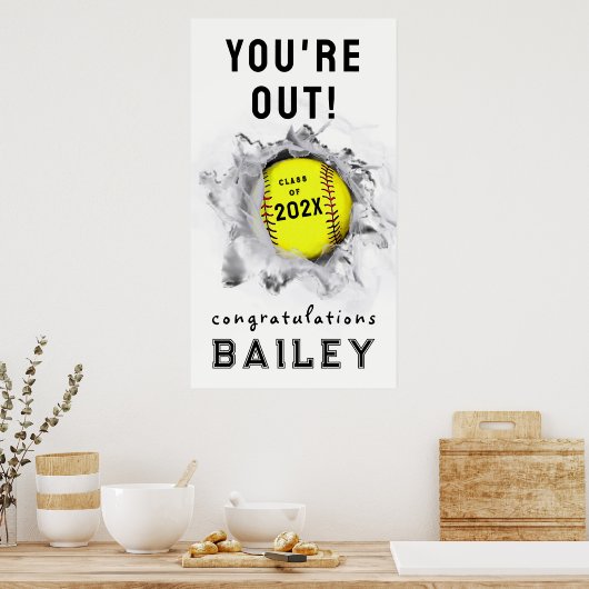 ソフトボールシニア夜間卒業ポスター ポスター (キッチン)