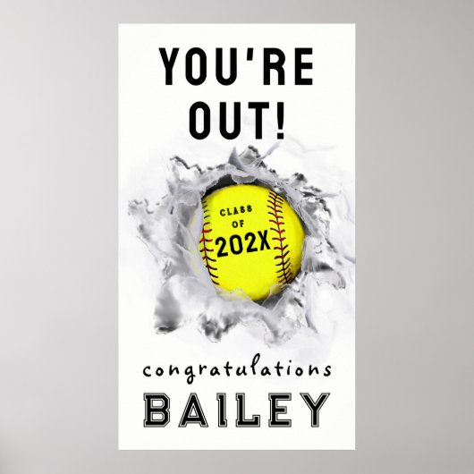 ソフトボールシニア夜間卒業ポスター ポスター (正面)