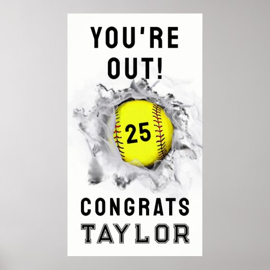 ソフトボールシニア夜間卒業 ポスター (正面)