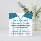 ソフトボールジャージーをテーマにしたパーティー招待状テンプレート 招待状 (スタンド正面)