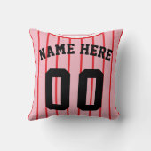 ソフトボールジャージー名&ナンバーテンプレート枕 クッション (裏面)