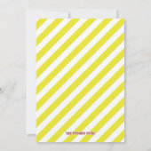 ソフトボールスイングオンオーバー誕生日 招待状 (裏面)