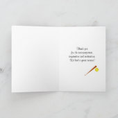 ソフトボールスポーツコーチサンキューカード サンキューカード (内部)