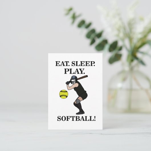 ソフトボールスポーツコーチトレーナー 名刺 (スタンド正面)