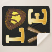 ソフトボールスポーツソフトボール選手 シェルパブランケット (正面(横))