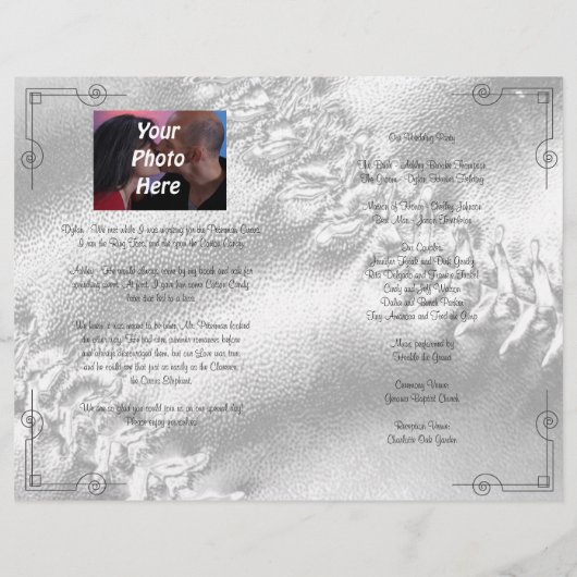 ソフトボールスポーツテーマフォト結婚式 プログラム (裏面)