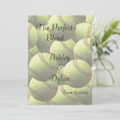 ソフトボールスポーツテーマブレン結婚ドファミリー 招待状 (スタンド正面)