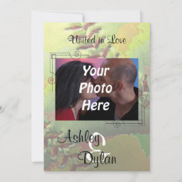 ソフトボールスポーツテーマ結婚写真 招待状