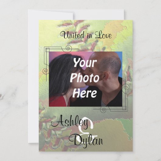 ソフトボールスポーツテーマ結婚写真 招待状 (正面)