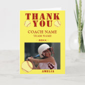 ソフトボールスポーツフォトコーチ サンキューカード (正面)