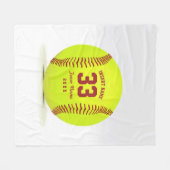 ソフトボールチーカスタムム フリースブランケット (正面(横))