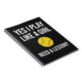 ソフトボールチームの女の子への安くて素敵なプレゼント 彼女の子供たちへのギフト ノートブック (右側)