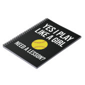 ソフトボールチームの女の子への安くて素敵なプレゼント 彼女の子供たちへのギフト ノートブック (左側)