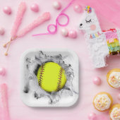 ソフトボールチームパーティーナプキンス ペーパープレート (パーティー)