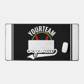 ソフトボールチームプレーヤーADD NAME パーソナライズされた League デスクマット (キーボード&マウス)