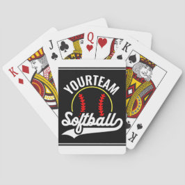 ソフトボールチームプレーヤーADD NAME パーソナライズされた League トランプ