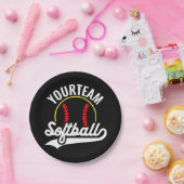ソフトボールチームプレーヤーADD NAME パーソナライズされた League ペーパープレート (パーティー)