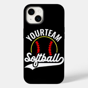 ソフトボールチームプレーヤーADD NAME パーソナライズされた League Case-Mate iPhone 14ケース