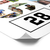 ソフトボールチーム上級卒業写真コラージュ ポスター (角)