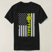 ソフトボールデザイン用ソフトボールファン Tシャツ (デザイン正面)