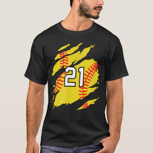 ソフトボールナンバー Tシャツ (正面)