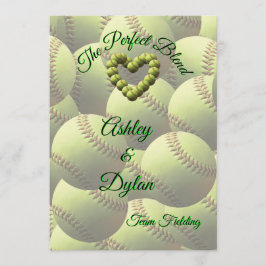 ソフトボールハートブレンドフ結婚ァミリ 招待状