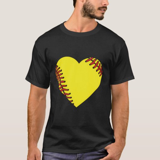 ソフトボールハート Tシャツ (正面)