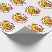 ソフトボールバスケットボールハート ラッピングペーパー (角)