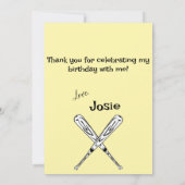 ソフトボールバラの感謝カード サンキューカード (裏面)