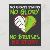 ソフトボールバレーボール選手の打撲傷を持つアスリート ポストカード (正面)