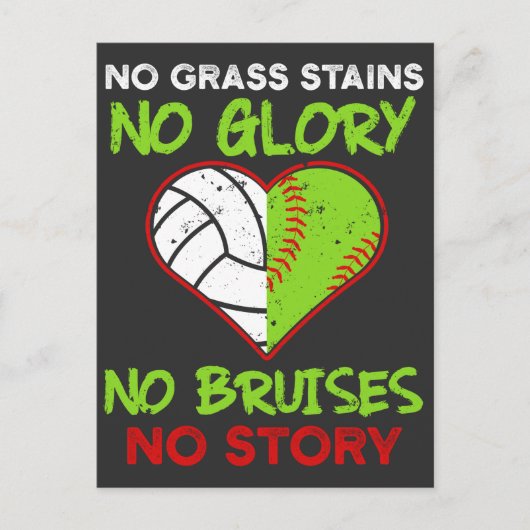 ソフトボールバレーボール選手の打撲傷を持つアスリート ポストカード (正面)