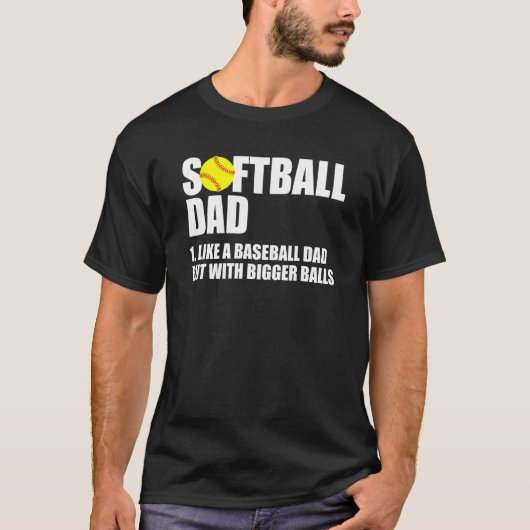 ソフトボールパパ定義 Tシャツ (正面)