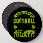 ソフトボールパパ引用文捕手投手父スポーツH 缶バッジ (正面&裏面)