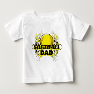 ソフトボールパパ(cross).png ベビーTシャツ