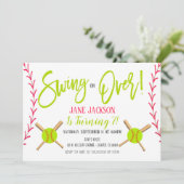 ソフトボールパーティの招待状 招待状 (スタンド正面)