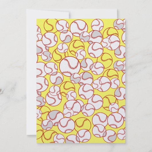 ソフトボールパーティの招待状 招待状 (裏面)