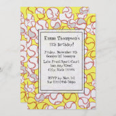 ソフトボールパーティの招待状 招待状 (正面/裏面)