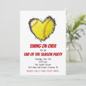 ソフトボールパーティーの招待状 招待状 (スタンド正面)