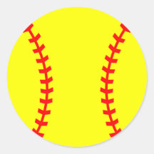 ソフトボールパーティーステッカー、誕生日ステッカー