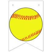 ソフトボールパーティーバナー バンティングフラッグ (第1の旗)